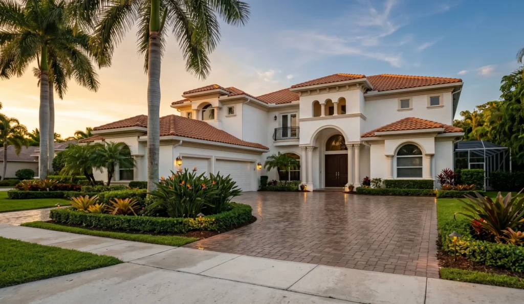 South Florida home after a complete exterior cleaning